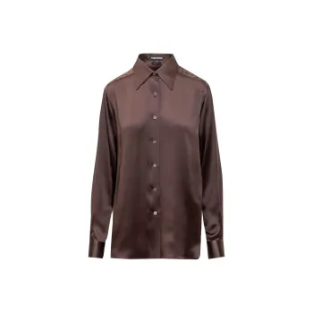 TOM FORD Fluid Charmeuse Satin Shirt