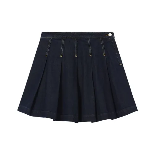 LACOSTE Denim Short Skirts Women's 3GF/Dark Indigo