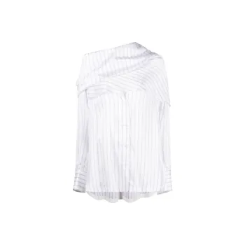 The Attico Striped Asymmetric Shirt