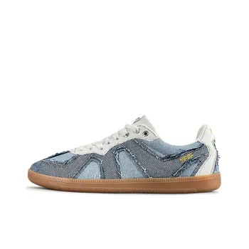 VFDF Denim, German Army Trainers Breathable And Slip Resistant Low Top Skateboard Shoes Unisex Denim Blue