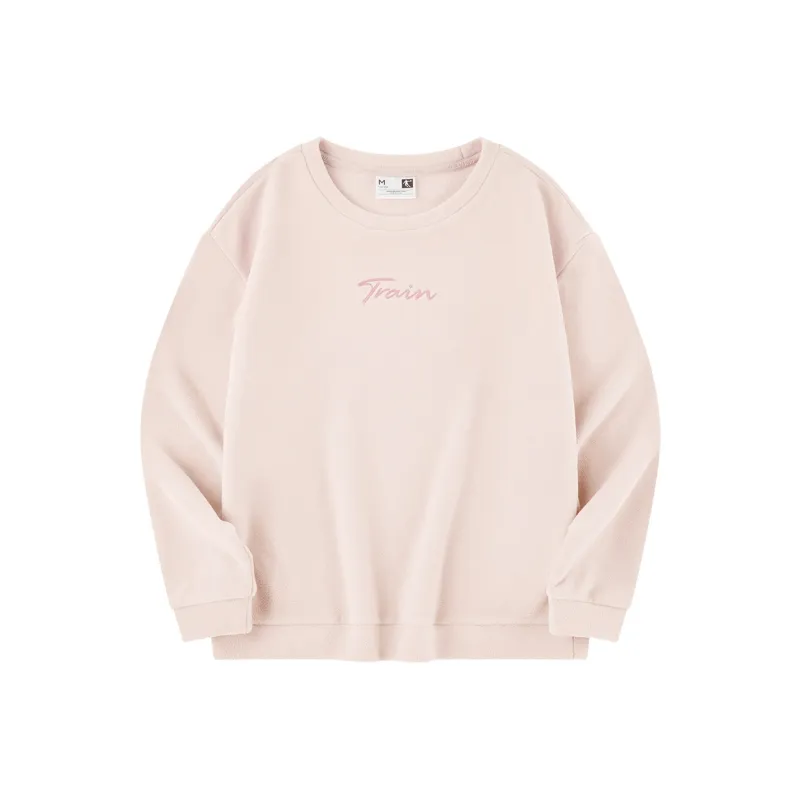 QIAODAN Sweatshirt Women's White Peach Pink-0