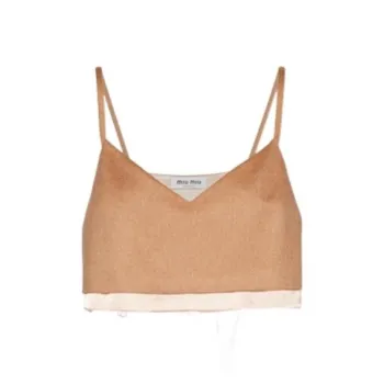 MIU MIU Camisoles Women's Camel Brown