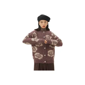 Omont Knitwear Women's Vintage Dark Pink
