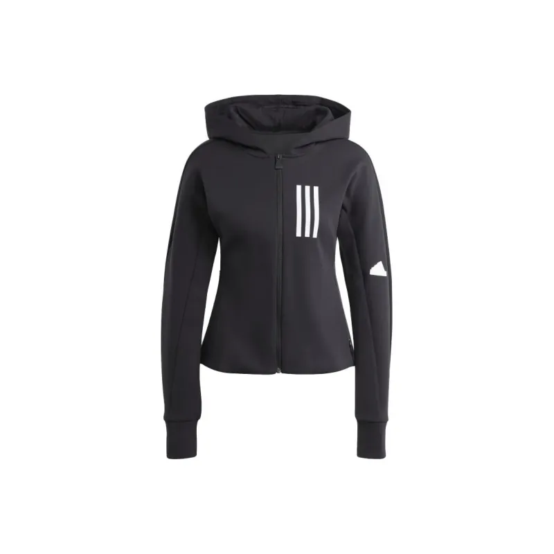 Adidas Mission Victory Slim Fit Full-Zip Hoodie Jackets Coats Women's Black-0