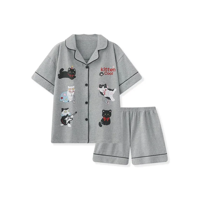 O'MESIK Pajama Set Women's Gray-0