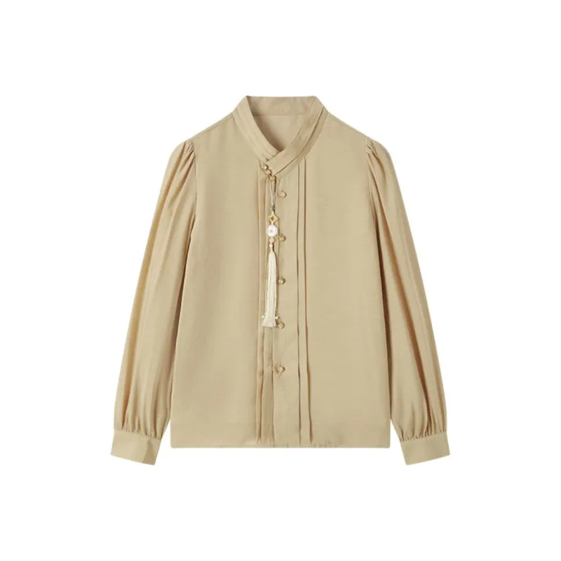 EICHITOO Shirt Women's Beige Gold-0