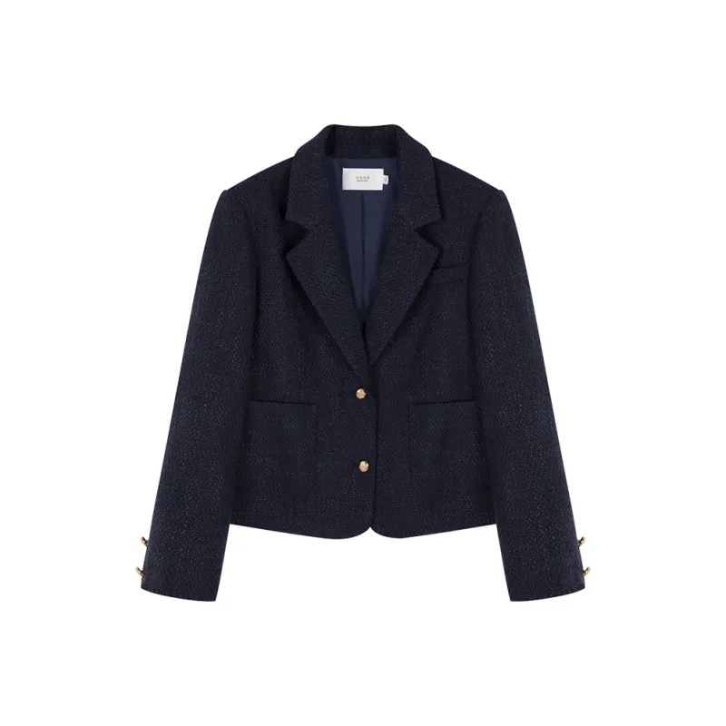 Mo Han Yi Mei Jacket Women's Navy Blue-0