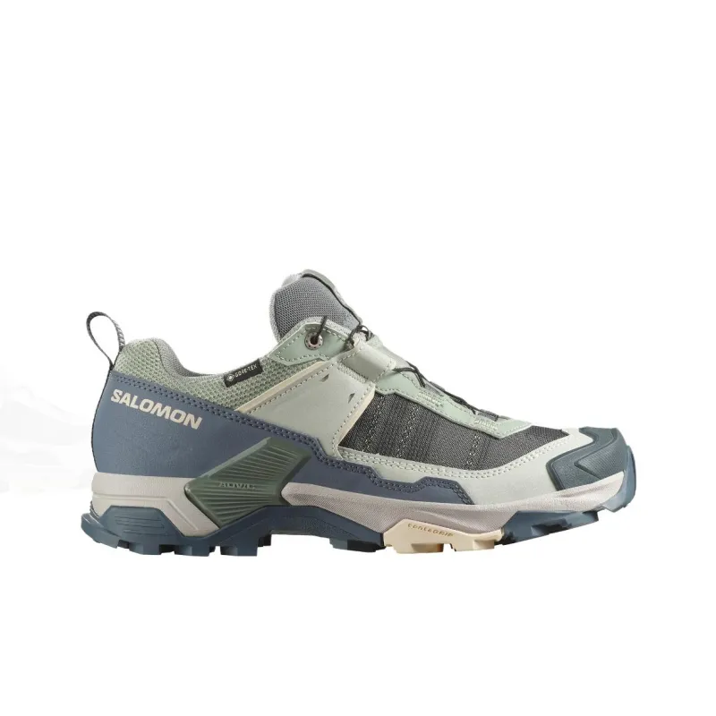 SALOMON X ULTRA 5 Slip Resistant And Abrasion Resistant Support Low Top Hiking Shoes Women's Seaweed Green-1