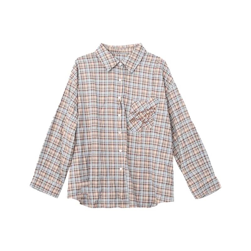 SUNSUNTOWN Shirts Women's Plaid-0