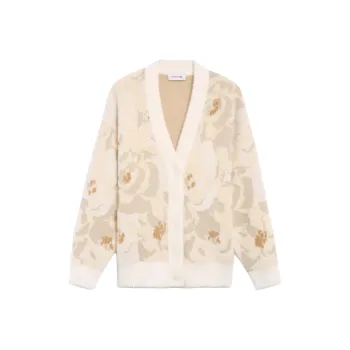LACOSTE Floral jacquard Cardigan