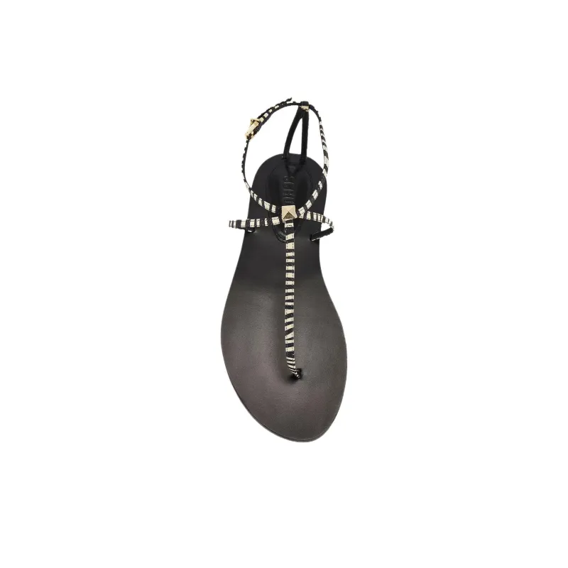 Schutz Ester One Strap Sandals Women's Black-4