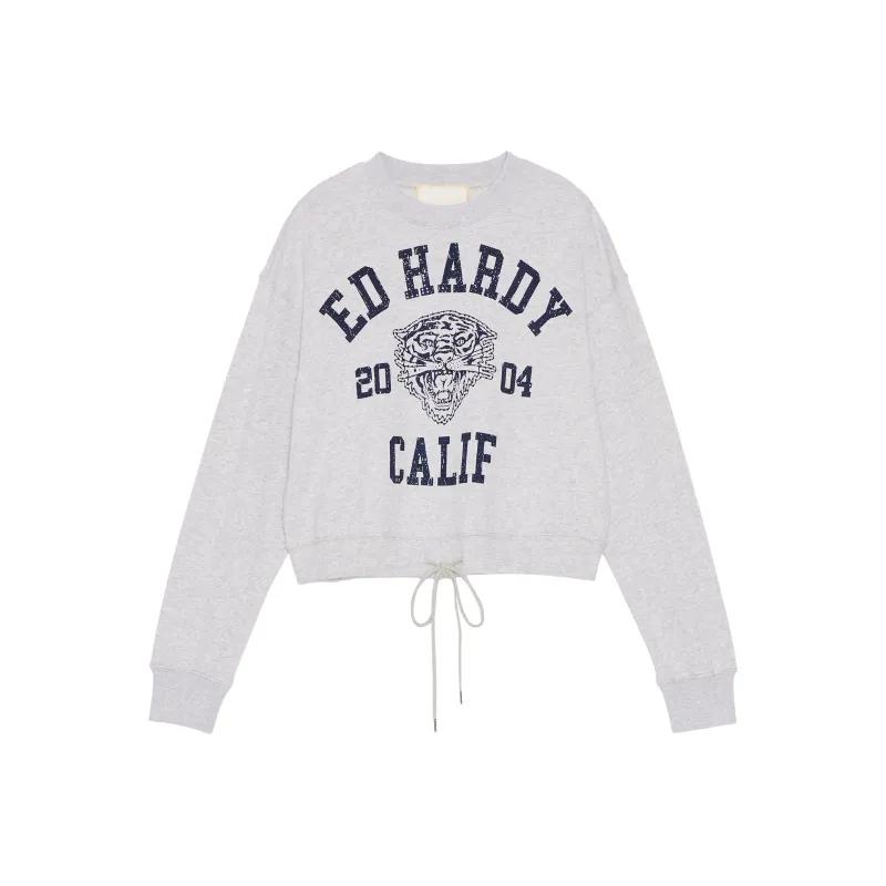 Ed Hardy Sweatshirts Women's Light Smoke Gray E1PBW329-0