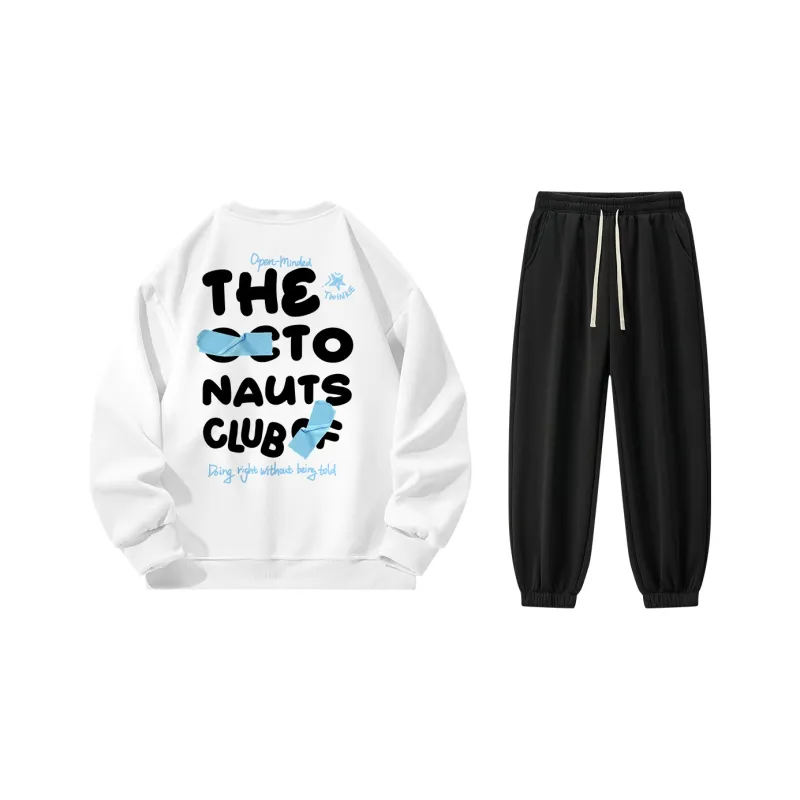 Small Columns Under The Sea Sweatshirt Set Unisex-14