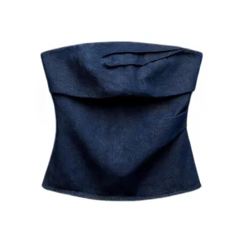 ZARA Strapless Top Women's Blue