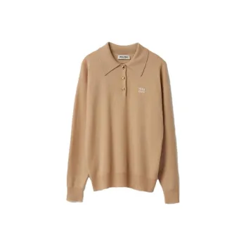 MIU MIU FW23 Polo Shirt Unisex Snow White