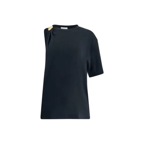 Ferragamo Asymmetric Clip embellished T shirt