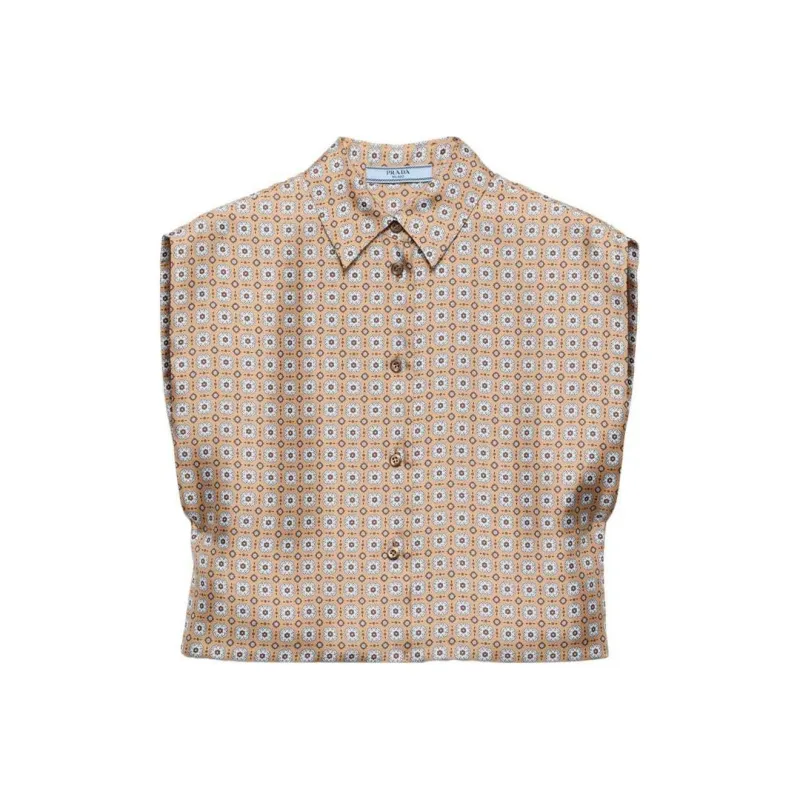 PRADA SS24 Shirt Women's Camel Brown-0