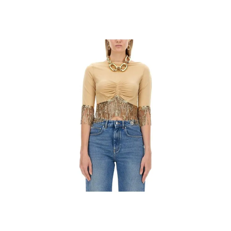 Paco Rabanne Fringed Edge Crewneck Top-0