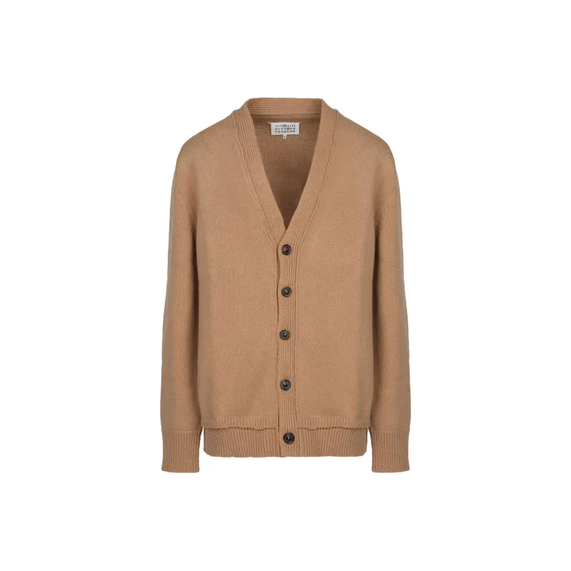 Maison Margiela V neck Elbow patch Cardigan-0