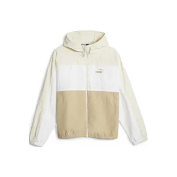 PUMA Oversized Hooded Windbreaker Jacket Women's Khaki