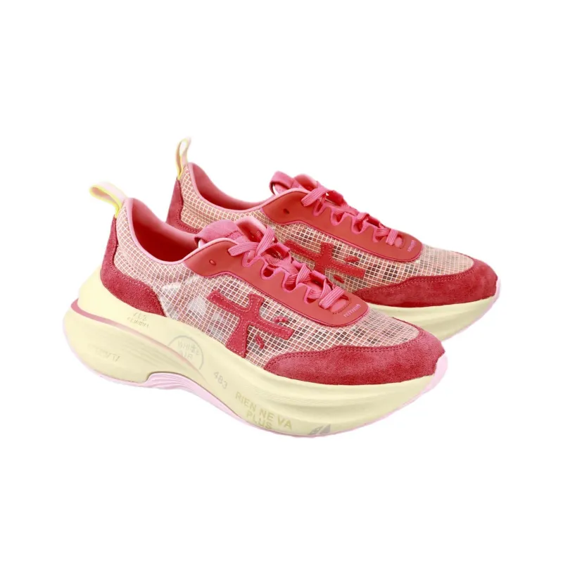 PREMIATA Low Top Casual Shoes Women's Red-3