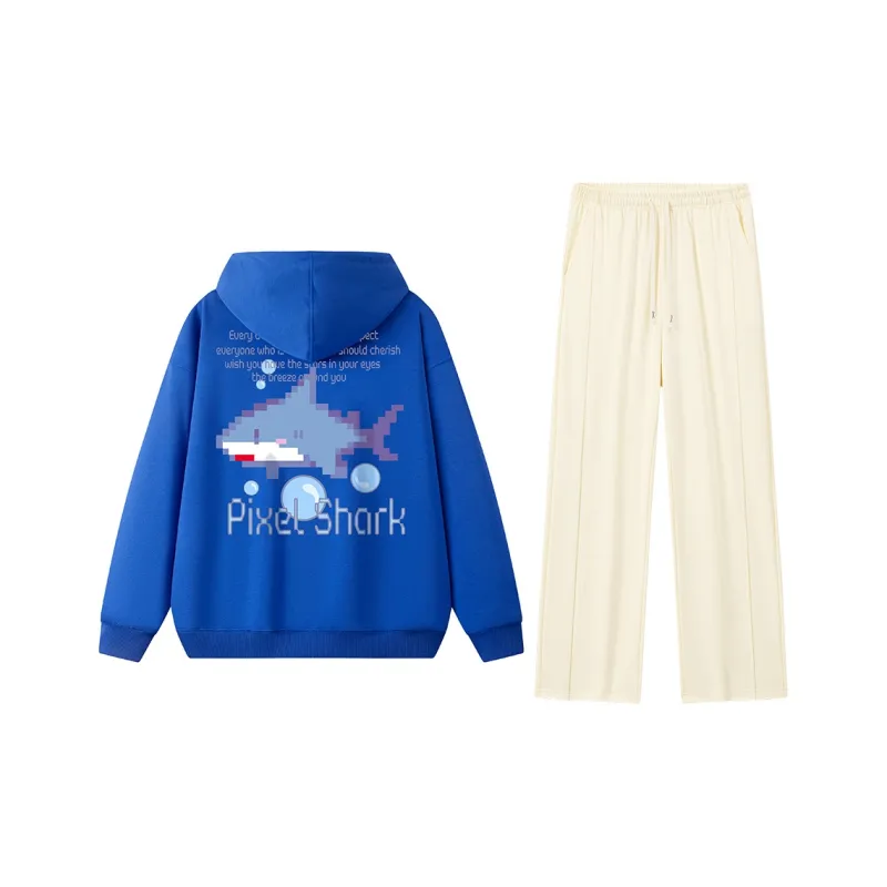 Small Columns Under The Sea Sweatshirt Set Unisex-46