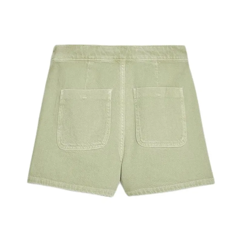 ZARA Denim Shorts Women's Khaki-1
