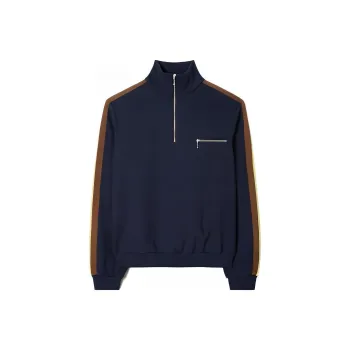 TORY BURCH Half-Zipped Knitted Top