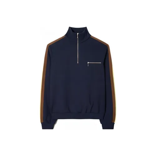 TORY BURCH Half-Zipped Knitted Top