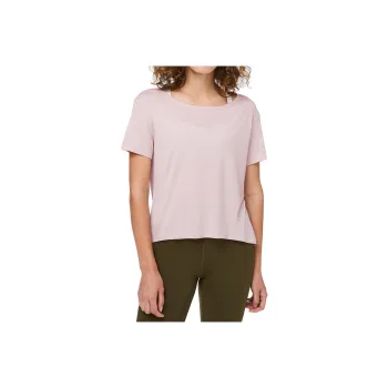 Lululemon Drop Shoulder Sleeve T-Shirt Women's Mixed Color Nude Pink