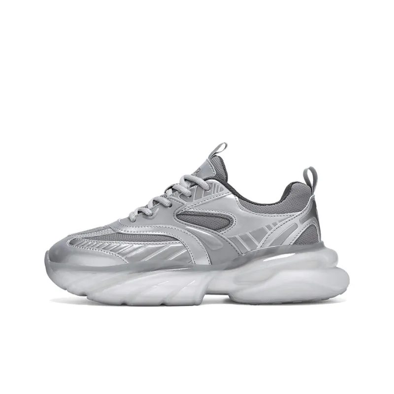 Jeep Slip Resistant, Abrasion Resistant, Breathable, Height Increasing Low Top Chunky Sneakers Men's Gray-0