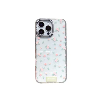 Koman TPU Material Shimmer Label Vintage Small Flower Phone Cases Compatible With Apple IPhone 12/13/14/15/16/Pro/Mac
