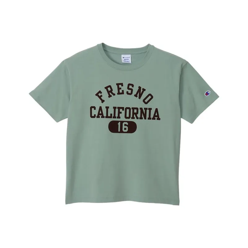 Champion SS24 T Shirt Women's Light Gray Green-0