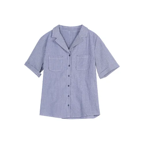 Painting system Shirts Women's Blue