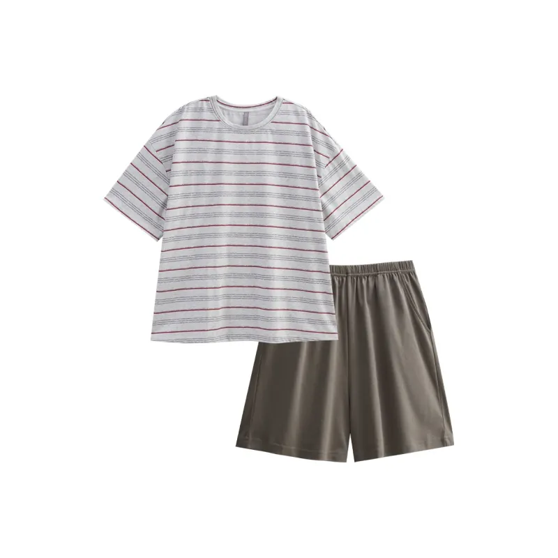 Same Language Pajama Set Men's Linen Brown-0