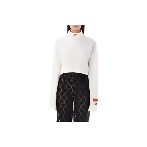 HERON PRESTON Logo-embroidered Cropped Cotton Top