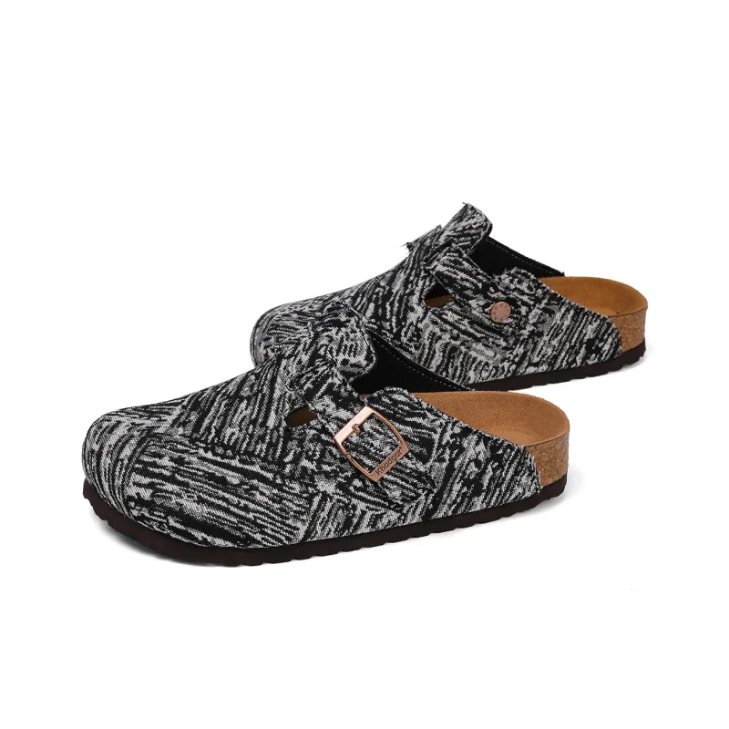 Khadgar Cork Sole Quiet Abrasion Resistant Slip Resistant Closed Toe Slippers Unisex-3