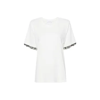 Paco Rabanne Paillette embellished Crepe T shirt