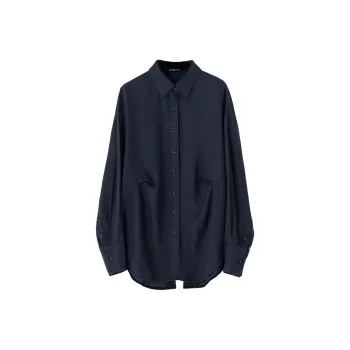 SOON FLOWER Shirt Women's Navy Blue