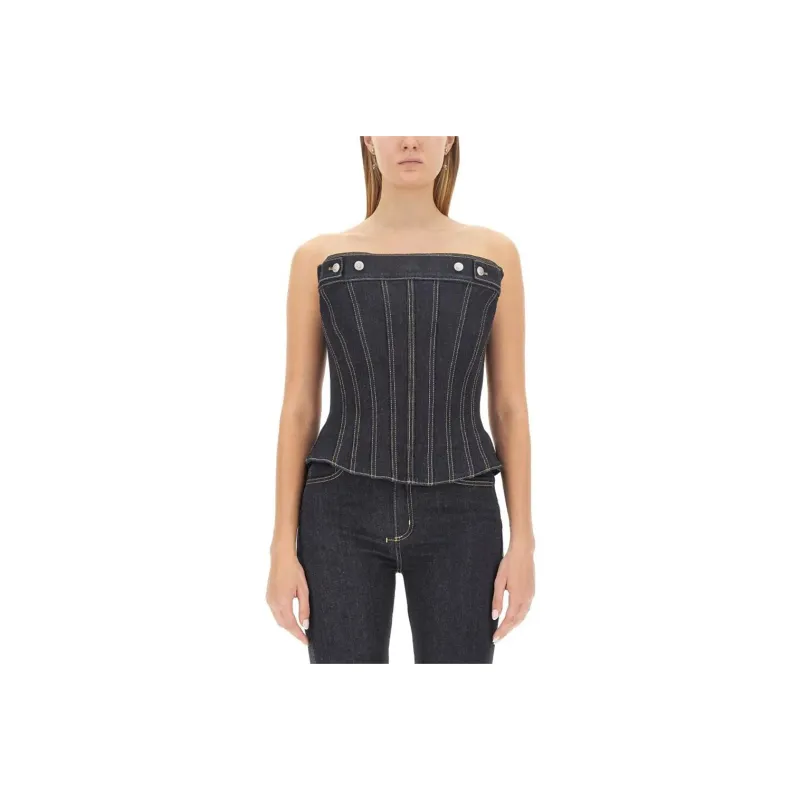 Alexander McQueen Strapless Bustier Top-0