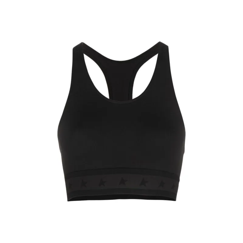 Golden Goose Logo underband Racerback Crop Top-0