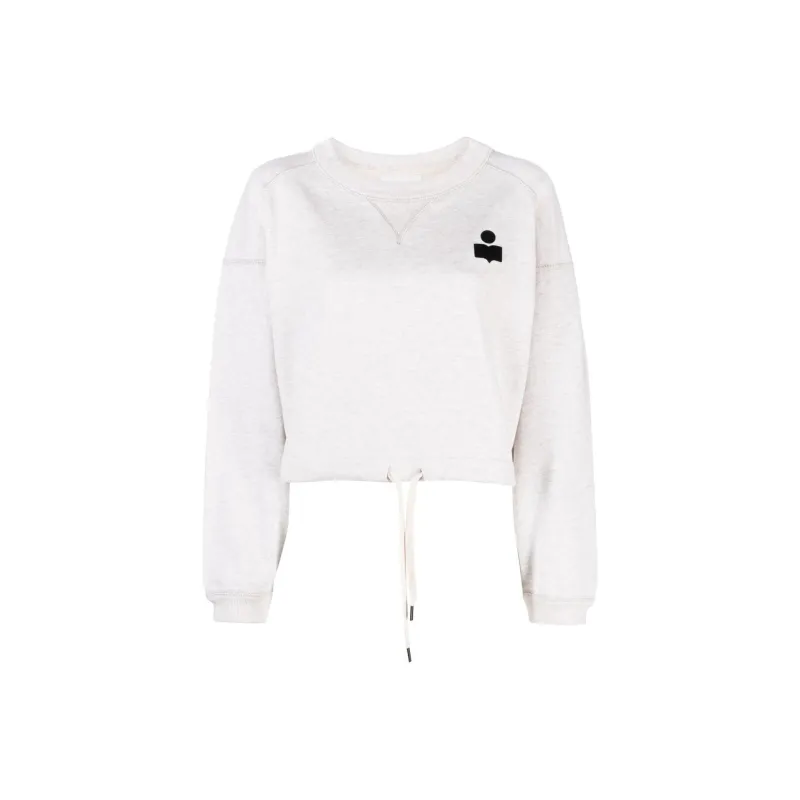 ISABEL MARANT ETOILE Margo Cropped Drawstring Sweatshirt-0