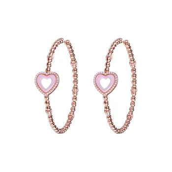 BLACK BY BLUE BRAVE 4B Plated 18K Rose Gold Earrings Women's