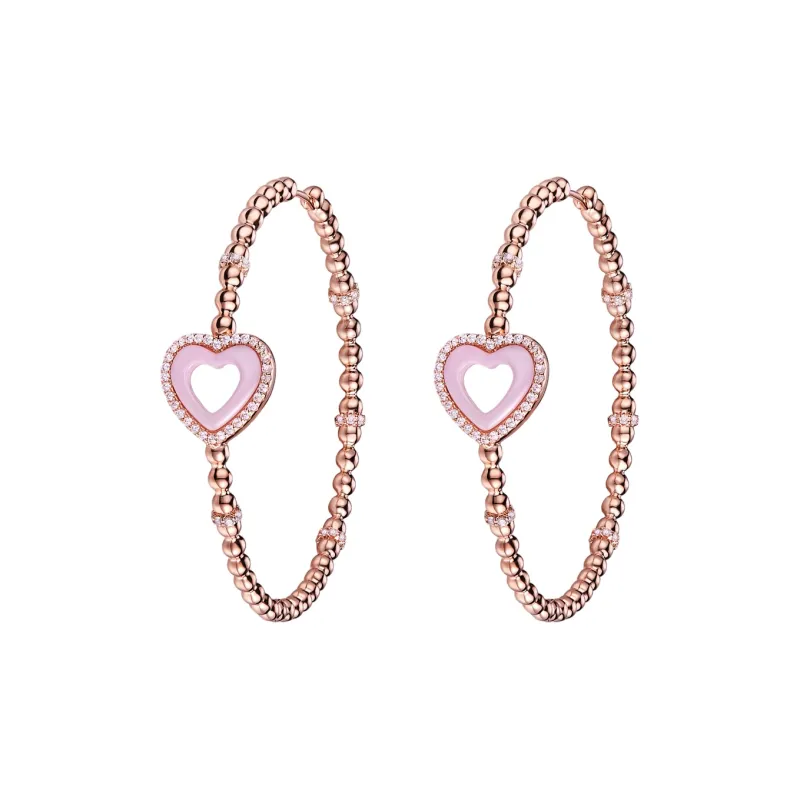 BLACK BY BLUE BRAVE 4B Plated 18K Rose Gold Earrings Women's-0