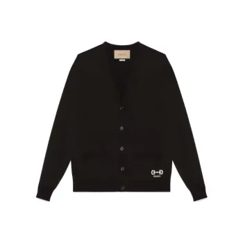 GUCCI Gg Intarsia Knit Cardigan