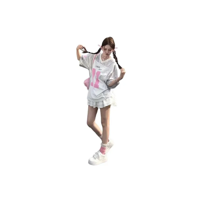 Ordifen Drop Shoulder Sleeve T Shirt Women's-0