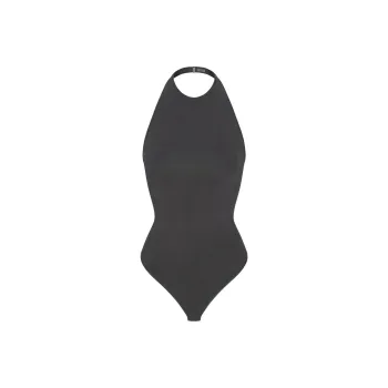 SKIMS OUTDOOR HALTER BODYSUIT Bodysuits Women's ASH/Ash Gray