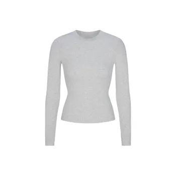 SKIMS Regular T-Shirt Women's Light Heather Grey/Ash Gray
