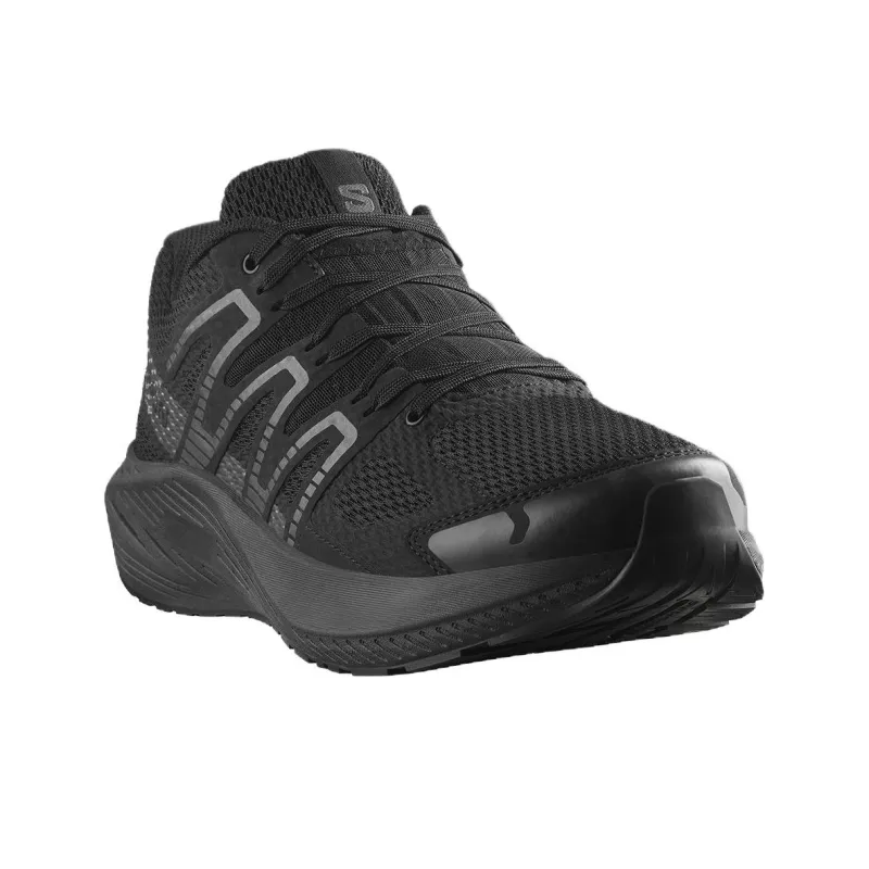 SALOMON Anti Slip Wear Resistant Low Top Trail Running Shoes Men's Black-2