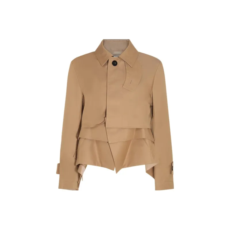 Sacai Layered Cropped Jacket-0